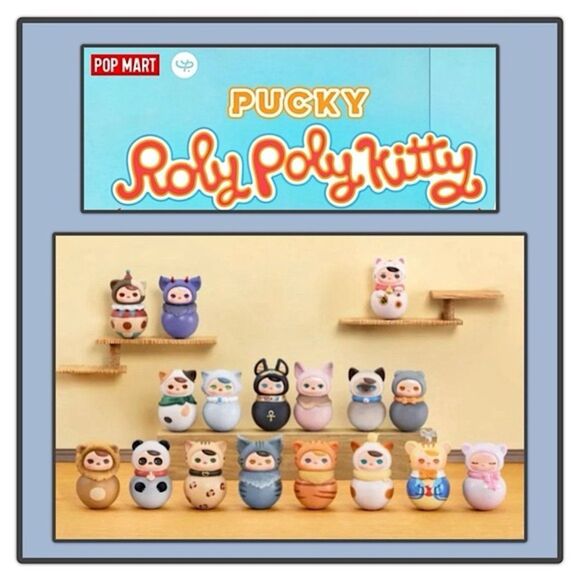 Pop Mart Pucky Roly-Poly Kitty Series Figurine - Windup - Picture 13 of 16
